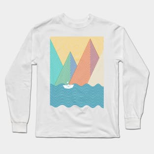 Geometry mountain waves Long Sleeve T-Shirt